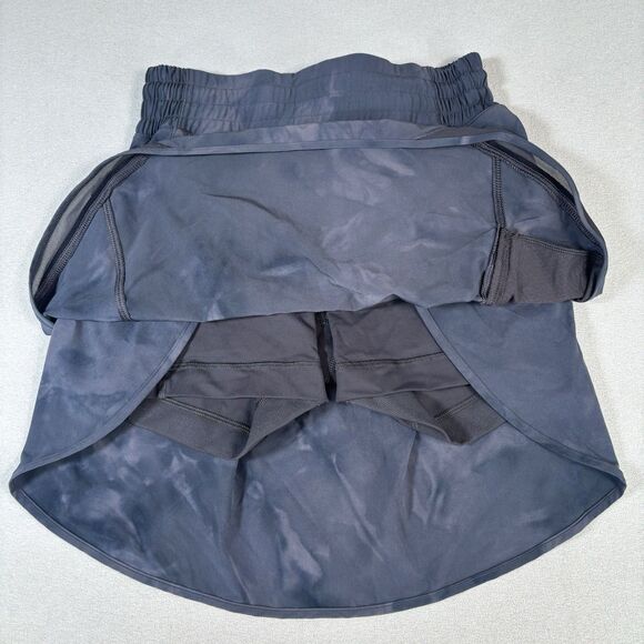 Lululemon Hotty Hot High-Rise Skort Diamond Dye Pitch Graphite Grey Sz 4 Tennis - Picture 2 of 7